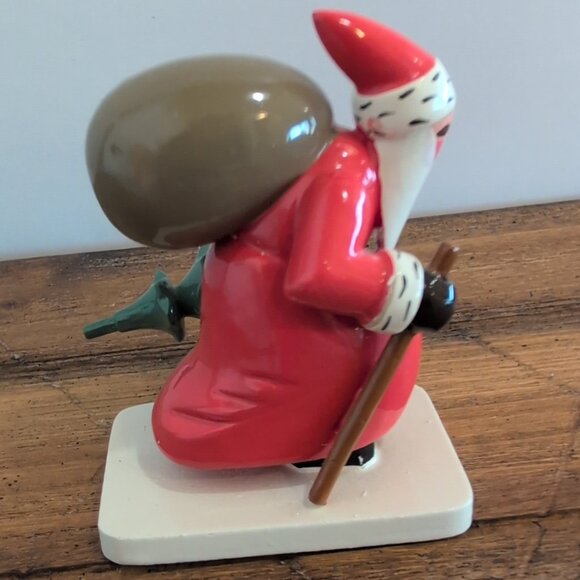 Rare Vintage Erzgebirge Wendt & Kuhn Santa Claus With Tree & Bag Of Toys Germany - Picture 3 of 5